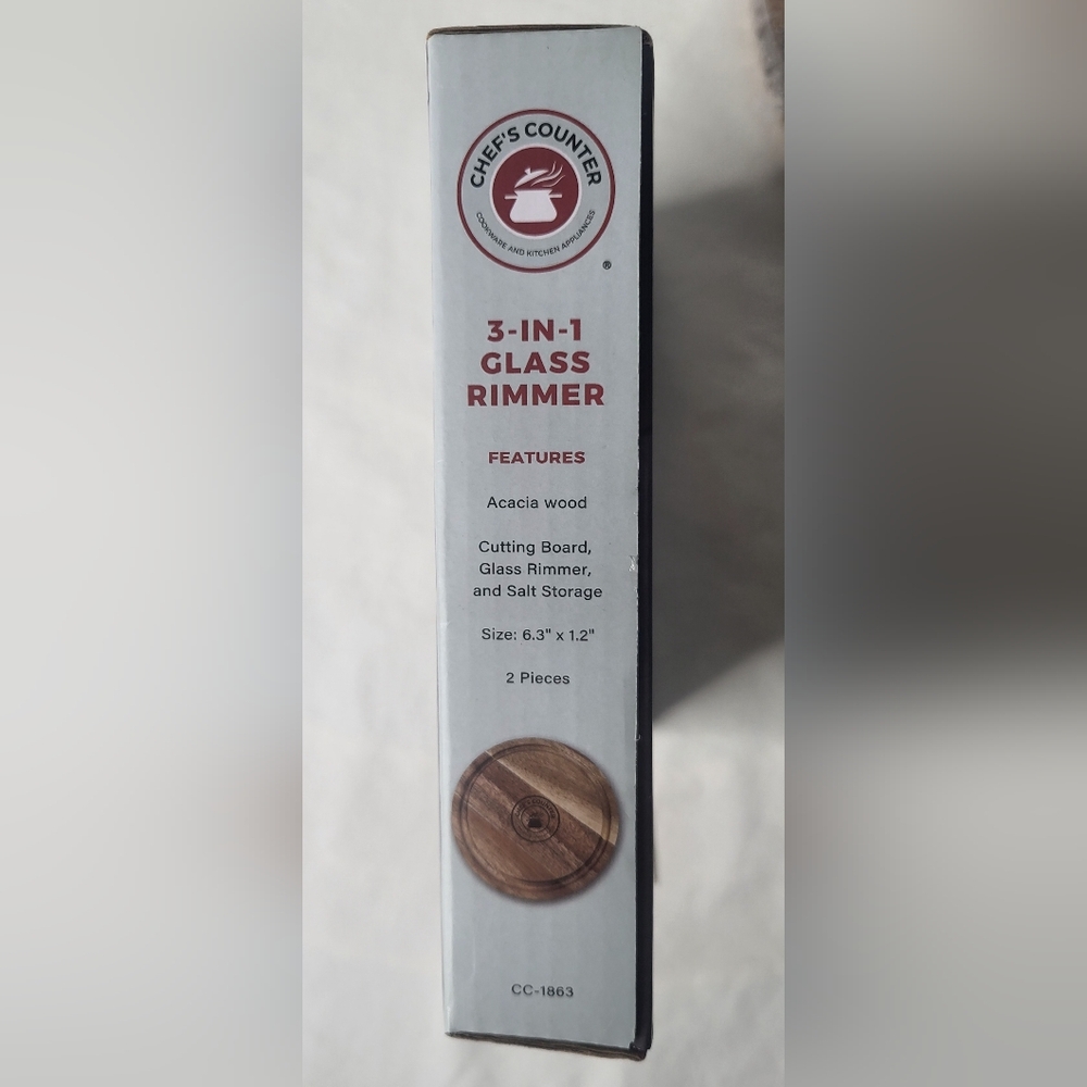 NEW Country Corner 3 In 1 Glass Rimmer Bundle Of Two Wood Glass Rimmers NIB - Picture 11 of 12